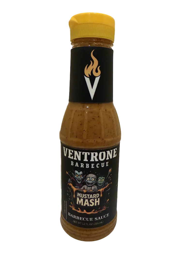 Mustard Mash BBQ sauce bottle (transparent)